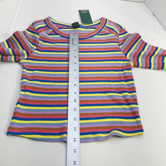 Lot of 2 Shirts Wild Fable Women's Small Long Sleeve Tee Shirts Blue Multicolor - Picture 12 of 16